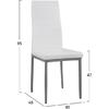 ΚΑΡΕΚΛΑ ΜΕΤΑΛΛΙΚΗ LADY HM0037.11 ΛΕΥΚΟ PU ΜΕΤΑΛΛΙΚΟ ΣΚΕΛΕΤΟ K/D 40x48x95Y εκ. (σετ 4 τεμαχίων)