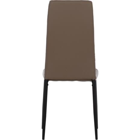 ΚΑΡΕΚΛΑ ΤΡΑΠΕΖΑΡΙΑΣ LADY HM0037.25 ΑΝΟΙΧΤΟ ΚΡΕΜ PU ΣΚΕΛΕΤΟΣ ΜΑΥΡΟΣ ΜΕΤΑΛ. (K/D) 42x44x95Υεκ (σετ 4 τεμαχίων) (Διάφορα χρώματα)