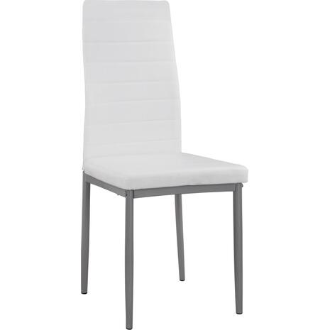 ΚΑΡΕΚΛΑ ΜΕΤΑΛΛΙΚΗ LADY HM0037.11 ΛΕΥΚΟ PU ΜΕΤΑΛΛΙΚΟ ΣΚΕΛΕΤΟ K/D 40x48x95Y εκ. (σετ 4 τεμαχίων)