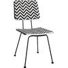 ΚΑΡΕΚΛΑ ΜΕΤΑΛΛΙΚΗ ALLEGRA HM5693 ΜΕ WICKER ΜΑΥΡΟ-ΛΕΥΚΟ 46x56x88Υ εκ.
