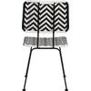 ΚΑΡΕΚΛΑ ΜΕΤΑΛΛΙΚΗ ALLEGRA HM5693 ΜΕ WICKER ΜΑΥΡΟ-ΛΕΥΚΟ 46x56x88Υ εκ.
