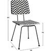 ΚΑΡΕΚΛΑ ΜΕΤΑΛΛΙΚΗ ALLEGRA HM5693 ΜΕ WICKER ΜΑΥΡΟ-ΛΕΥΚΟ 46x56x88Υ εκ.