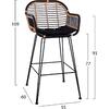 ΣΚΑΜΠΟ ΜΕΤΑΛΛΙΚΟ ALLEGRA HM5690 ΜΕ WICKER ΜΑΥΡΟ-ΜΠΕΖ 55x60x109Υ εκ.