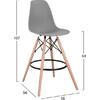 ΣΚΑΜΠΟ ΜΠΑΡ RENATA HM0173.10 ΓΚΡΙ 58x56x107Υ εκ. (σετ 4 τεμαχίων)