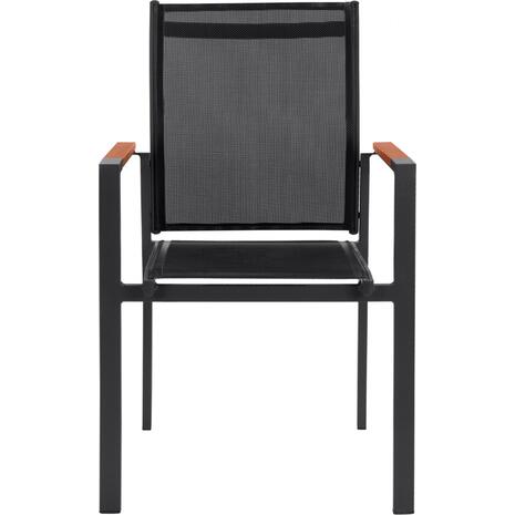 ΠΟΛΥΘΡΟΝΑ ΑΛΟΥΜΙΝΙΟΥ MILLER HM5406.10 ΓΚΡΙ ΜΕ TEΧ/NE ΜΑΥΡΟ & POLYWOOD 55x60x90Υεκ.
