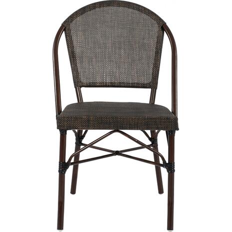 ΚΑΡΕΚΛΑ PRETORIA ΜΕΤΑΛΛΙΚΗ BAMBOO LOOK ΚΑΦΕ HM5718 54x62x89 εκ.