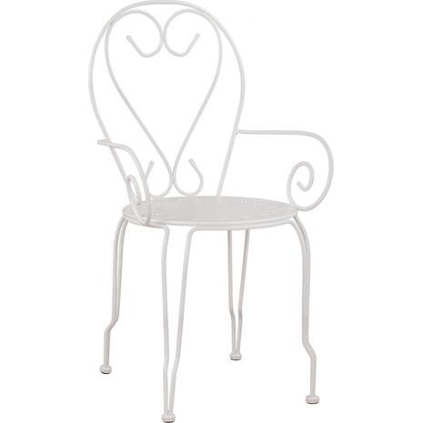 ΚΑΡΕΚΛΑ ΠΟΛΥΘΡΟΝΑ ΜΕΤΑΛΛΙΚΗ AMORE ΛΕΥΚΗ HM5008.12 49x48x90 εκ.