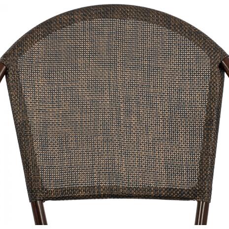 ΚΑΡΕΚΛΑ PRETORIA ΜΕΤΑΛΛΙΚΗ BAMBOO LOOK ΚΑΦΕ HM5718 54x62x89 εκ.