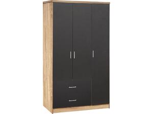 ΝΤΟΥΛΑΠΑ 3ΦΥΛΛΗ ME 2 ΣΥΡΤΑΡΙΑ CAESAR HM340.04 SONAMA ΜΕ ΓΚΡΙ 89x42,5Χ181εκ.