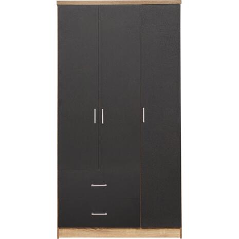 ΝΤΟΥΛΑΠΑ 3ΦΥΛΛΗ ME 2 ΣΥΡΤΑΡΙΑ CAESAR HM340.04 SONAMA ΜΕ ΓΚΡΙ 89x42,5Χ181εκ.