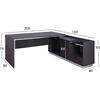 ΓΡΑΦΕΙΟ ΕΠΑΓΓΕΛΜΑΤΙΚΟ ΔΕΞΙΑ ΓΩΝΙΑ ROSEWOOD HM2112R 200X160X76Υ εκ.