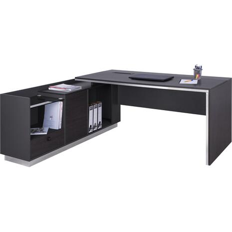 ΓΡΑΦΕΙΟ ΕΠΑΓΓΕΛΜΑΤΙΚΟ ΑΡΙΣΤΕΡΗ ΓΩΝΙΑ ROSEWOOD HM2112L 200X160X76Υ εκ.