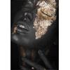ΠΙΝΑΚΑΣ ΚΑΜΒΑΣ DARK SKINNED GIRL WITH GOLD MAKEUP HM7196.01 50X3X70 εκ.