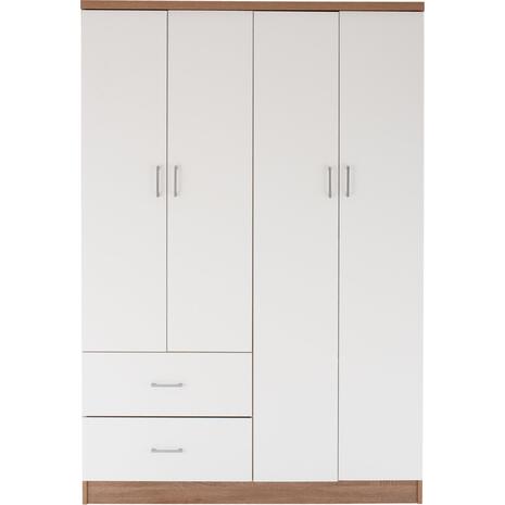 ΝΤΟΥΛΑΠΑ 4ΦΥΛΛΗ ME 2 ΣΥΡΤΑΡΙΑ BLAKELY HM339.06 SONAMA ΛΕΥΚΗ 120Χ42,5Χ180,5 εκ.