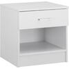 ΚΟΜΟΔΙΝΟ ΜΕ 1 ΣΥΡΤΑΡΙ LANEY ΛΕΥΚΟ HM2345.05 45x35,5x47 εκ.