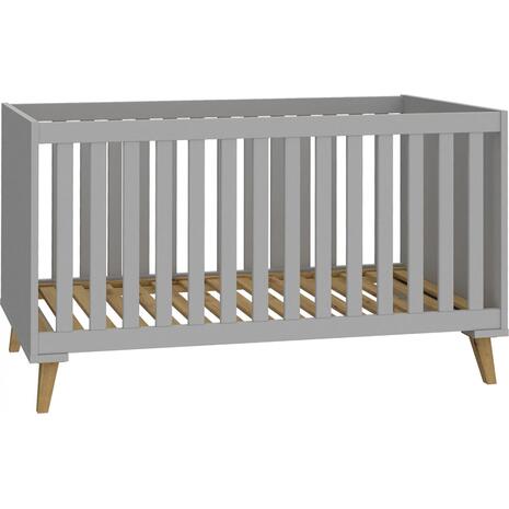 ΒΡΕΦΙΚΟ ΚΡΕΒΑΤΙ BAMBINI HM8841 ΑΝΟΙΧΤΟ ΓΚΡΙ ΦΥΣΙΚΟ 144,8 x76,9x83,4Υ εκ.