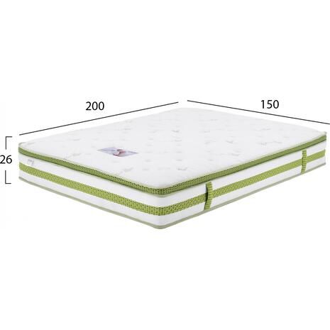 ΣΤΡΩΜΑ 150X200 ΑΝΩΣΤΡΩΜΑ ALOE VERA LATEX SUPER POCKET SPRING HM349.15 (ROLL PACKING)