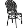 ΚΑΡΕΚΛΑ ΑΛΟΥΜΙΝΙΟΥ BAMBOO LOOK ΜΕ WICKER ΜΑΥΡΟ ΛΕΥΚΟ HM5792.02 46x60x96 εκ.
