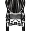 ΚΑΡΕΚΛΑ ΑΛΟΥΜΙΝΙΟΥ BAMBOO LOOK ΜΕ WICKER ΜΑΥΡΟ ΛΕΥΚΟ HM5792.02 46x60x96 εκ.
