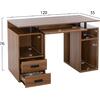 ΓΡΑΦΕΙΟ ΜΕΛΑΜΙΝΗΣ STATUS HM2026.03 WALNUT 120Χ55Χ76 εκ.