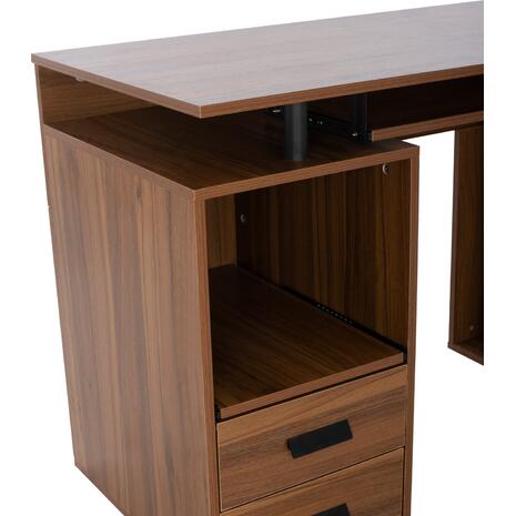 ΓΡΑΦΕΙΟ ΜΕΛΑΜΙΝΗΣ STATUS HM2026.03 WALNUT 120Χ55Χ76 εκ.