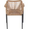 ΠΟΛΥΘΡΟΝΑ ΑΛΟΥΜΙΝΙΟΥ NOJO HM5771.02 ΓΚΡΙ ΜΕ P.E.TWIST RATTAN ΜΠΕΖ 55x63x82Y εκ.