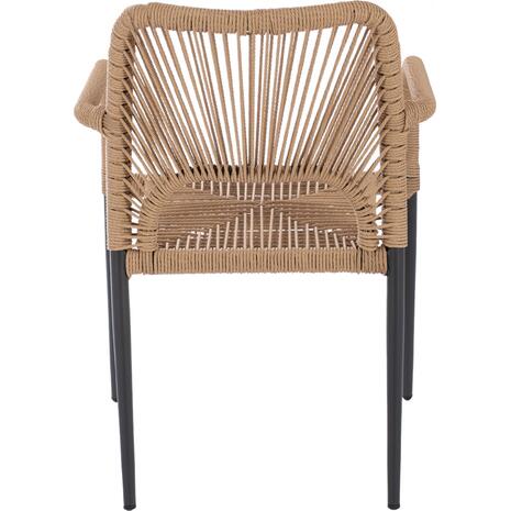ΠΟΛΥΘΡΟΝΑ ΑΛΟΥΜΙΝΙΟΥ NOJO HM5771.02 ΓΚΡΙ ΜΕ P.E.TWIST RATTAN ΜΠΕΖ 55x63x82Y εκ.