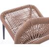 ΚΑΡΕΚΛΑ ΑΛΟΥΜΙΝΙΟΥ ΓΚΡΙ ΜΕ P.E.TWIST RATTAN ΜΠΕΖ HM5770.02 45x63x82Υ εκ.