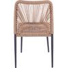 ΚΑΡΕΚΛΑ ΑΛΟΥΜΙΝΙΟΥ ΓΚΡΙ ΜΕ P.E.TWIST RATTAN ΜΠΕΖ HM5770.02 45x63x82Υ εκ.