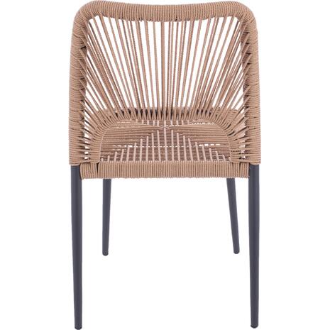 ΚΑΡΕΚΛΑ ΑΛΟΥΜΙΝΙΟΥ ΓΚΡΙ ΜΕ P.E.TWIST RATTAN ΜΠΕΖ HM5770.02 45x63x82Υ εκ.