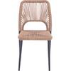 ΚΑΡΕΚΛΑ ΑΛΟΥΜΙΝΙΟΥ ΓΚΡΙ ΜΕ P.E.TWIST RATTAN ΜΠΕΖ HM5770.02 45x63x82Υ εκ.