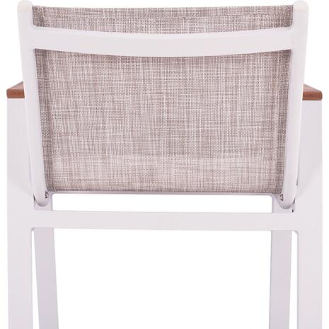 ΣΚΑΜΠΟ ΜΠΑΡ ΑΛΟΥΜΙΝΙΟΥ ΛΕΥΚΟ ΜΕ POLYWOOD 52 x 58 x 108 εκ. HM5790.01