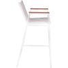 ΣΚΑΜΠΟ ΜΠΑΡ ΑΛΟΥΜΙΝΙΟΥ ΛΕΥΚΟ ΜΕ POLYWOOD 52 x 58 x 108 εκ. HM5790.01