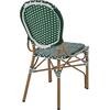 ΚΑΡΕΚΛΑ ΑΛΟΥΜΙΝΙΟΥ BAMBOO LOOK ΜΕ WICKER ΠΡΑΣΙΝΟ ΛΕΥΚΟ HM5792.01 47x55x98 εκ.