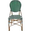 ΚΑΡΕΚΛΑ ΑΛΟΥΜΙΝΙΟΥ BAMBOO LOOK ΜΕ WICKER ΠΡΑΣΙΝΟ ΛΕΥΚΟ HM5792.01 47x55x98 εκ.