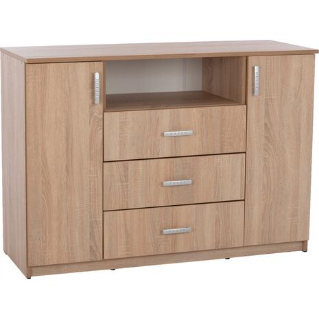 ΜΠΟΥΦΕΣ ΜΕ 2 ΝΤΟΥΛΑΠΙΑ Κ 3 ΣΥΡΤΑΡΙΑ ADLER SONAMA OAK HM2430 120X45X85Yεκ.