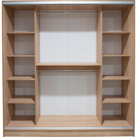 ΝΤΟΥΛΑΠΑ 3ΦΥΛΛΗ ΣΥΡΟΜΕΝΗ ΜΕ ΚΑΘΡΕΠΤΗ SONAMA OAK HM2435  200X60X210Υεκ