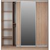 ΝΤΟΥΛΑΠΑ 3ΦΥΛΛΗ ΣΥΡΟΜΕΝΗ ΜΕ ΚΑΘΡΕΠΤΗ SONAMA OAK HM2435  200X60X210Υεκ