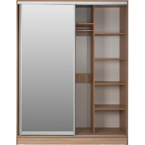 ΝΤΟΥΛΑΠΑ 2ΦΥΛΛΗ 180X60X210Υεκ. ΣΥΡΟΜΕΝΗ ΜΕ ΚΑΘΡΕΠΤΗ SONAMA OAK HM2437