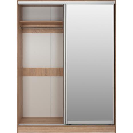 ΝΤΟΥΛΑΠΑ 2ΦΥΛΛΗ 180X60X210Υεκ. ΣΥΡΟΜΕΝΗ ΜΕ ΚΑΘΡΕΠΤΗ SONAMA OAK HM2437
