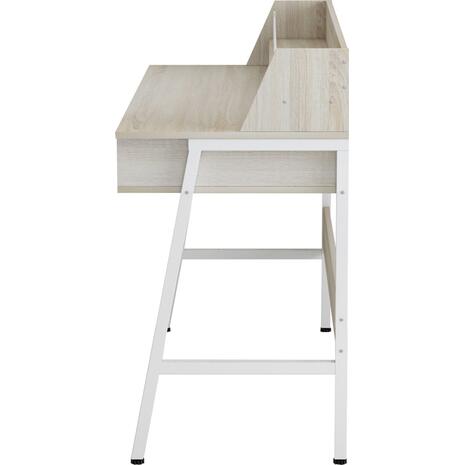 ΓΡΑΦΕΙΟ OLIVIER HM2129.01 ΜΕΛΑΜΙΝΗ ΣΕ SONAMA-ΛΕΥΚΟ-ΛΕΥΚΟΣ ΜΕΤΑΛΛΙΚΟΣ ΣΚΕΛΕΤΟΣ 104x48x89Υεκ