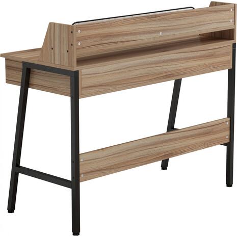ΓΡΑΦΕΙΟ OLIVIER HM2129.02 ΜΕΛΑΜΙΝΗ ΣΕ ΚΑΡΥΔΙ-ΜΑΥΡΟ-ΜΑΥΡΟΣ ΜΕΤΑΛΛΙΚΟΣ ΣΚΕΛΕΤΟΣ 104x48x89Υεκ