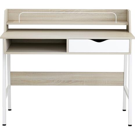 ΓΡΑΦΕΙΟ OLIVIER HM2129.01 ΜΕΛΑΜΙΝΗ ΣΕ SONAMA-ΛΕΥΚΟ-ΛΕΥΚΟΣ ΜΕΤΑΛΛΙΚΟΣ ΣΚΕΛΕΤΟΣ 104.5x48.5x89Υεκ