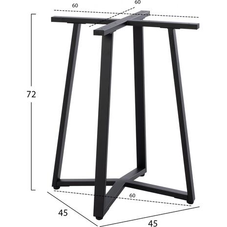 ΒΑΣΗ ΤΡΑΠΕΖΙΟΥ ΜΑΥΡΗ ΜΕΤΑΛΛΙΚΗ HM470.01 60x60x72Υ εκ.