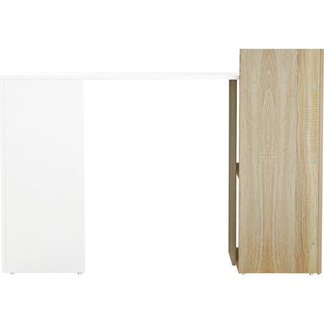 ΓΡΑΦΕΙΟ ΜΕΛΑΜΙΝΗΣ ΜΕ ΡΑΦΙΑ SYNDYA HM8994.02 SONAMA- ΛΕΥΚΟ 112x55x85Y εκ.