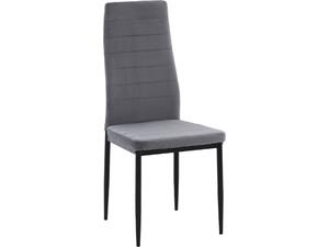 ΚΑΡΕΚΛΑ ΜΕΤΑΛΛΙΚΗ LADY HM0037.31 ΓΚΡΙ ΒΕΛΟΥΔΟ ME ΜΕΤΑΛΛΙΚΟ ΣΚΕΛΕΤΟ K/D (σετ 4 τεμαχίων) (Γκρι)