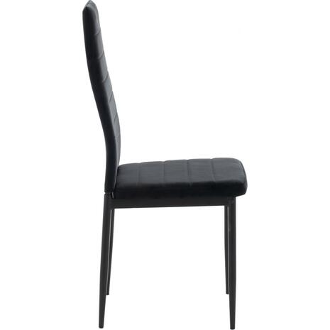 ΚΑΡΕΚΛΑ ΜΕΤΑΛΛΙΚΗ LADY HM0037.34 ΜΑΥΡΟ ΒΕΛΟΥΔΟ ME ΜΕΤΑΛΛΙΚΟ ΣΚΕΛΕΤΟ K/D (σετ 4 τεμαχίων) (Μαύρο)