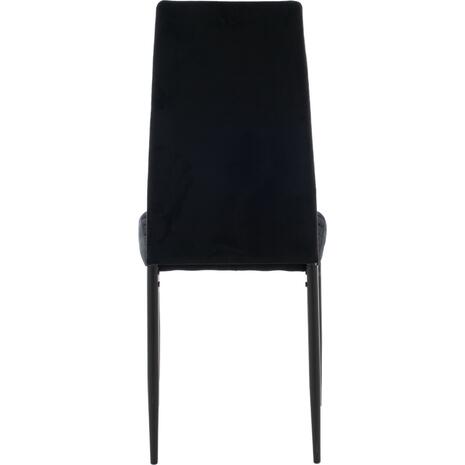 ΚΑΡΕΚΛΑ ΜΕΤΑΛΛΙΚΗ LADY HM0037.34 ΜΑΥΡΟ ΒΕΛΟΥΔΟ ME ΜΕΤΑΛΛΙΚΟ ΣΚΕΛΕΤΟ K/D (σετ 4 τεμαχίων) (Μαύρο)