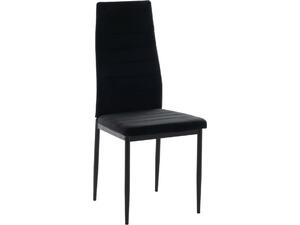 ΚΑΡΕΚΛΑ ΜΕΤΑΛΛΙΚΗ LADY HM0037.34 ΜΑΥΡΟ ΒΕΛΟΥΔΟ ME ΜΕΤΑΛΛΙΚΟ ΣΚΕΛΕΤΟ K/D (σετ 4 τεμαχίων) (Μαύρο)