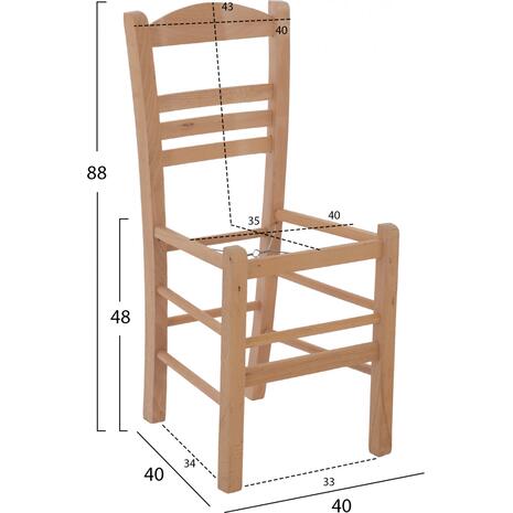ΚΑΡΕΚΛΑ ΕΠΙΛΟΧΙΑ JHETT HM5575.02 ΑΒΑΦΗ ΣΚΕΛΕΤΟΣ  40x40x88Υεκ.